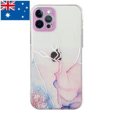 $8.99 • Buy Case For IPhone 13 Pro Max 12 11 XS XR 8 7 Glitter Blimg Marble  TPU Clear Cover