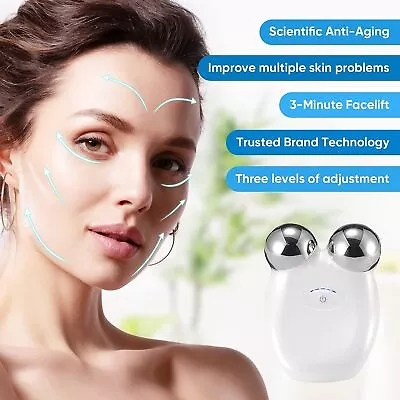 Microcurrent Facial Beauty Device Electrical Face Lift Wrinkle Removal Roller • $21.49