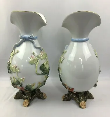 $49.99 • Buy Pair Of Vista Aegre Vases Portugal  Porcelain Vases V.A. Portugal
