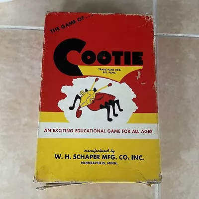 1949 Vintage The Game Of Cootie - In Original Box - Contains All The Pieces • $25