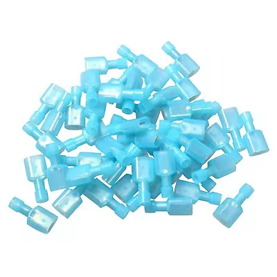 14/16 Fully Insulated .250  Male Spade Crimp Connector Terminal 100PCS Blue • $6.92