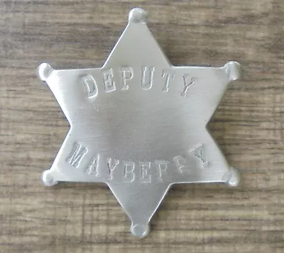 ANDY GRIFFITH TV Show - Mayberry Deputy Sheriff Badge Prop Replica - Don Knotts • $19