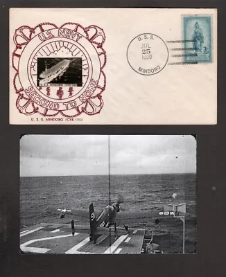 U.S.S. Mindoro (CVE-120) - Naval Ship's Cover - July 25 1950 - Gmahle Cachet • $4.99