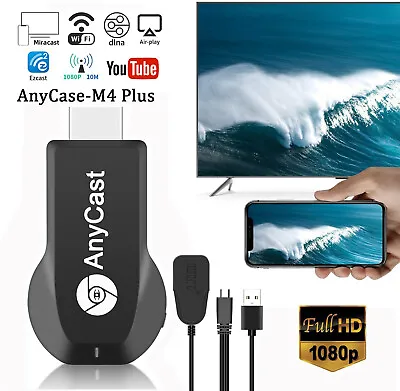 4K WIFI 1080P Wireless Display TV Dongle Adapter HDMI Receiver Airplay Miracast • $13.99