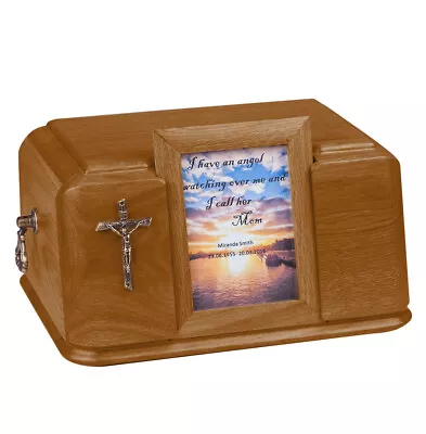 Photo Casket Urn Wooden Cremation Urn With Picture Urn With Photo Image Urn • $198.94
