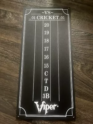 Viper Chalk Scoreboard: Cricket And 01 Dart Games Black 15.5  H X 7  W • $22