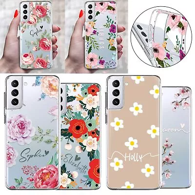 Pretty Flower Personalised Phone Case Cover For Samsung Galaxy S23 Ultra S22 S24 • £5.15