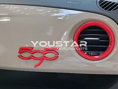 Fiat '595' Abarth New Gloss Red Dash Trims Covers Overlays - Turn 500 Into 595 • $62.85