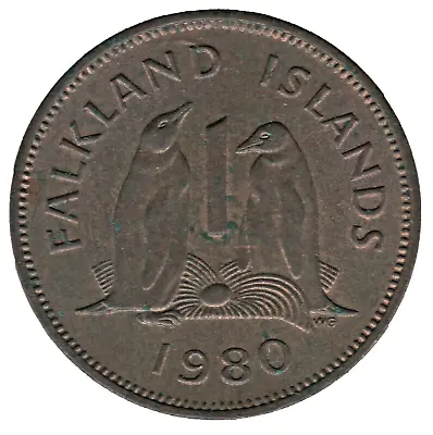 1980 Falkland Islands 1 Penny Coin Elizabeth II • £6.75