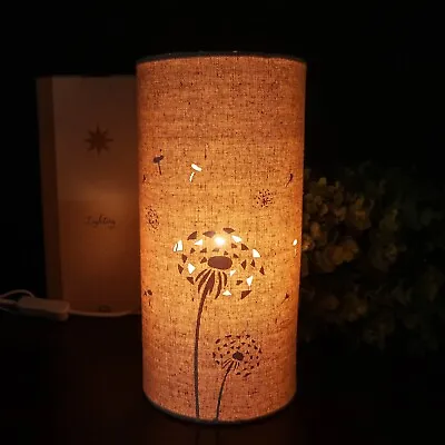 £19.75 • Buy New Standing Fabric Electric Table Lamp Dandelion With Led Bulb Light Glow