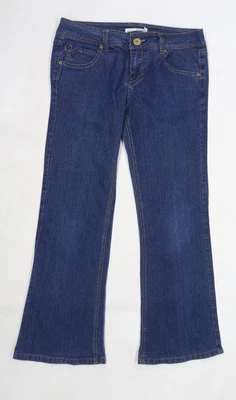 Dorothy Perkins Womens Beige 100% Cotton Flared Jeans Size 12 L28 In Regular But • £5.75