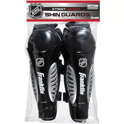 Franklin Sports Nhl Sg 175 Shin Guards Junior L/xl Black/white *distressed Pkg • $19.99