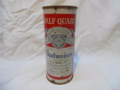 Budweiser  Half Quart  16 Oz Flat Top Beer Can~a/b Brg St. Louismo + 4 Cities • $5