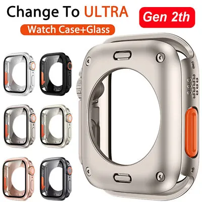Change To Ultra Case For Apple Watch Series 9 8 7 6 SE 44mm 45mm Protector Cover • £6.99