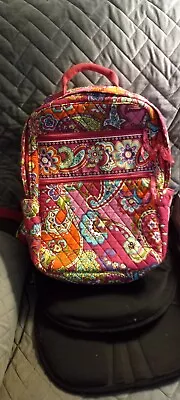 Vera Bradley Large Quilted Pink Paisley Backpack Excellent Condition. Used Oncek • $35