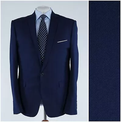 Mens Blue Blazer 48L UK Size ALLTHEMEN Wool Sport Coat Jacket • $79.99