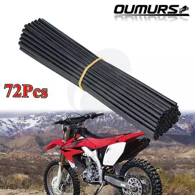 $8.95 • Buy 72X Spoke Skins Covers For Motocross Dirt Bike Wheel Rim Guard Protector Wraps
