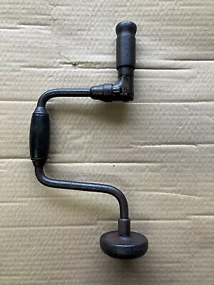 Vintage Metal And Wood Hand Drill With Bit • $12