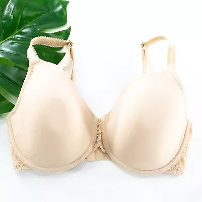 Wacoal Bra Size 34DDD 85340 French Garden Contour Solid Beige Underwire • $21.21