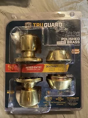 TFH Tru-Guard Polished Brass Finish Combination Lockset 221748 • $12