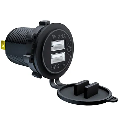 4.2A Dual USB Fast Charger W/Switch Socket Power Outlet Adapter Fit For Car Boat • $12.50