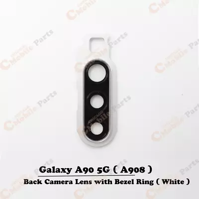 Samsung Galaxy A90 5G Rear Back Camera Lens W/ Bezel Ring ( A908 / White ) • $12.95