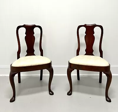 HICKORY CHAIR Mahogany Queen Anne Dining Side Chairs - Pair • $795