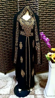 SALE New Moroccan Dubai Kaftans Farasha Abaya Dress Very Fancy Long Gown MS 122 • $78.75