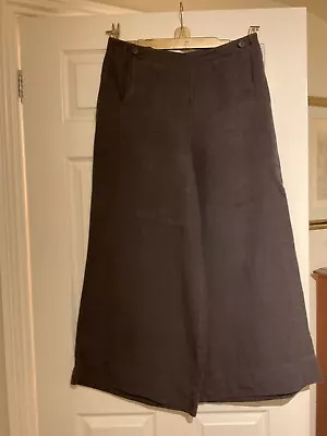 Wide Leg Linen Trousers Size 14 By Poetry • £12