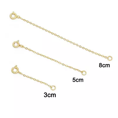 Genuine 925 Sterling Silver Lobster Chain Extender Necklace/Bracelet Extension • £3.79