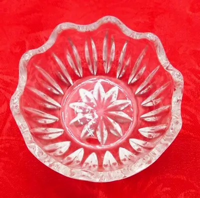 Vintage Zajecar Lead Crystal Candy Or Nut Bowl Starburst Design 3 3/8  • $15.95