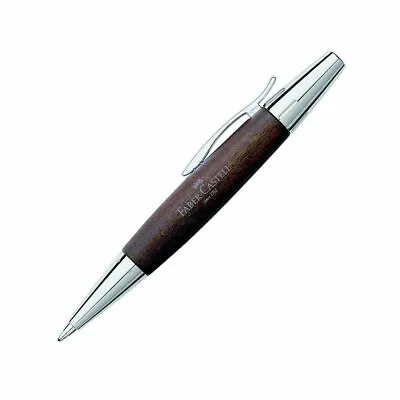 Faber-Castell E-Motion Ballpoint Pen In Wood & Chrome Brown - NEW In Box • $70
