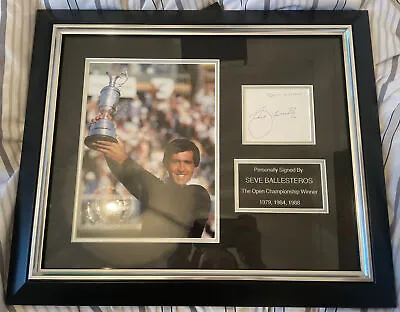 £329.99 • Buy SEVE BALLESTEROS Genuine SIGNED Original Autograph Golf Frame  The Open Masters