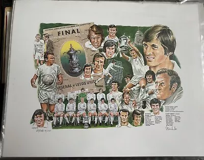 Leeds United 1972 FA Cup Winners Limited Edition Print Signed ALLAN CLARKE • £10