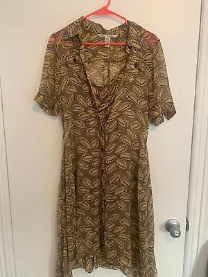 $19.99 • Buy Diane Von Furstenberg Silk Wrap Dress Size 10 Petite