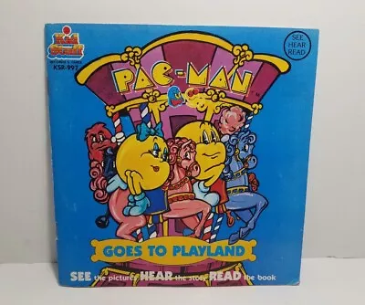 Pac-Man Goes To Playland Book And Record (33 1/3 RPM) See Hear Read ~ Kid Stuff • $4.50