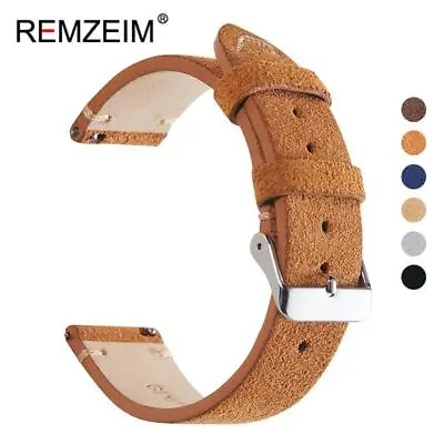 Quick Release Retro Vintage Style Suede Leather Watch Strap Band 18mm 20mm 22mm • $32.05