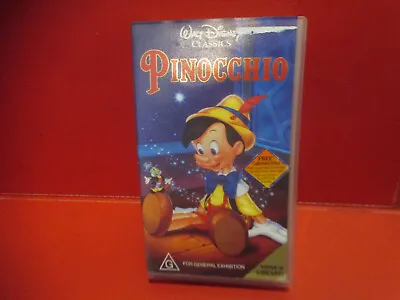 Pinocchio Disney VHS Video Cassette Rare Collectable • $15