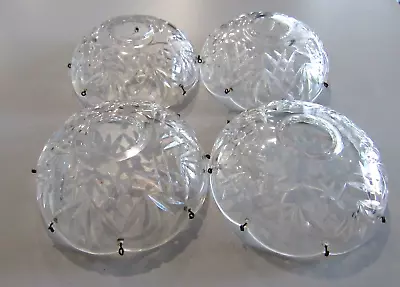 $25 • Buy 1 ONE - Vintage Cast Lead Crystal Bobeche Candle Cup Chandelier Light Parts BC26