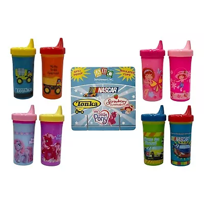 2 Pk Sippy Cup Spill Proof Nascar Tonka Strawberry Shortcake My Little Pony PICK • $20