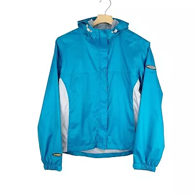 Stearns Dry Wear Hooded Waterproof Rain Jacket Breathable Teal Blue 8733 Small • $22.99