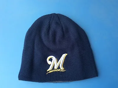 Milwaukee Brewers (M) Logo Embroidered Beanie Hat • $19.95