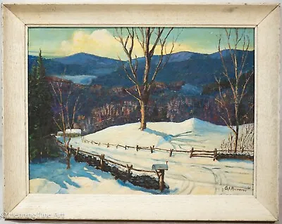 Beautiful George Richards Oil Painting North Adams Mass Vermont Mt. Landscape • $650