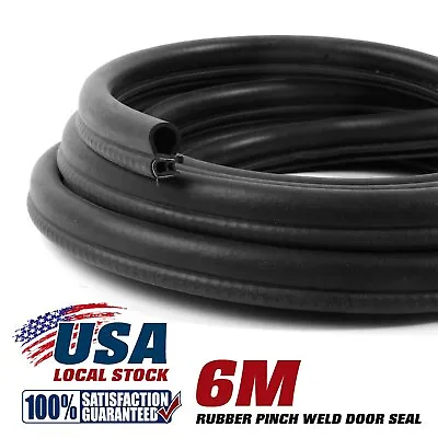 Pinchweld Rubber Seal Trim Strip U Channel Car Door Trunk Engine Edge Guard 6M • $26.99