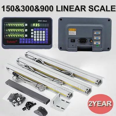 DRO Display 3Axis Digital Read Out Lathe Ruler Linear Scale 150&300&900mm Kit • $448.34