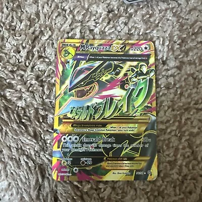 Mega M Rayquaza EX 98/98 Ancient Origins Full Art Shiny Holo Rare Pokemon Card • $50