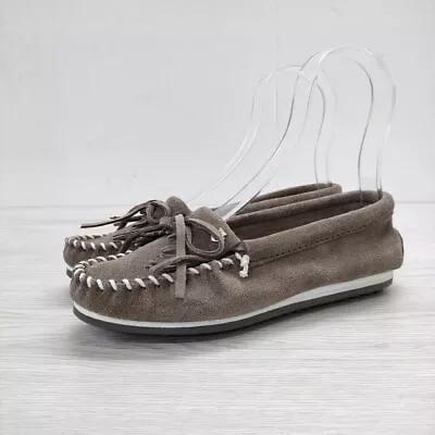 Minnetonka Moccasins Size 6 KILTY PLUS Deck Shoes Gray 3-0124M▲ • $58