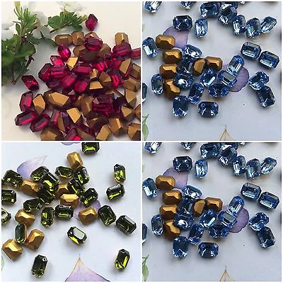 Swarovski #4610/2 Octagon 8x6mm Rhinestone Foiled CRAFT Pack 8 Colour Options • £3.60