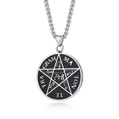 Pentagram Of Solomon Pendant Tetragrammaton Name Of God Men Necklace Star Amulet • $11.99