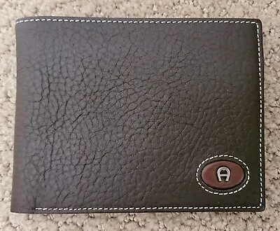 Auth Etienne Aigner Vintage Logo Bi-fold Leather Wallet Preowned Unused Brown • $110